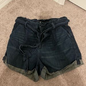 Paper bag jean shorts size 14